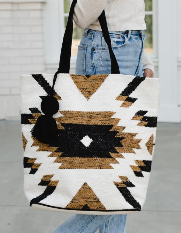 Wool Aztec Tote Hastie Hen Farm